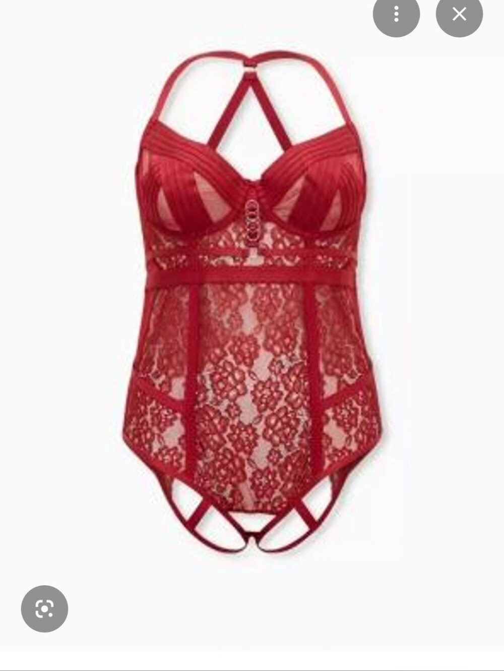 Torrid Red Lace Corset Bodysuit